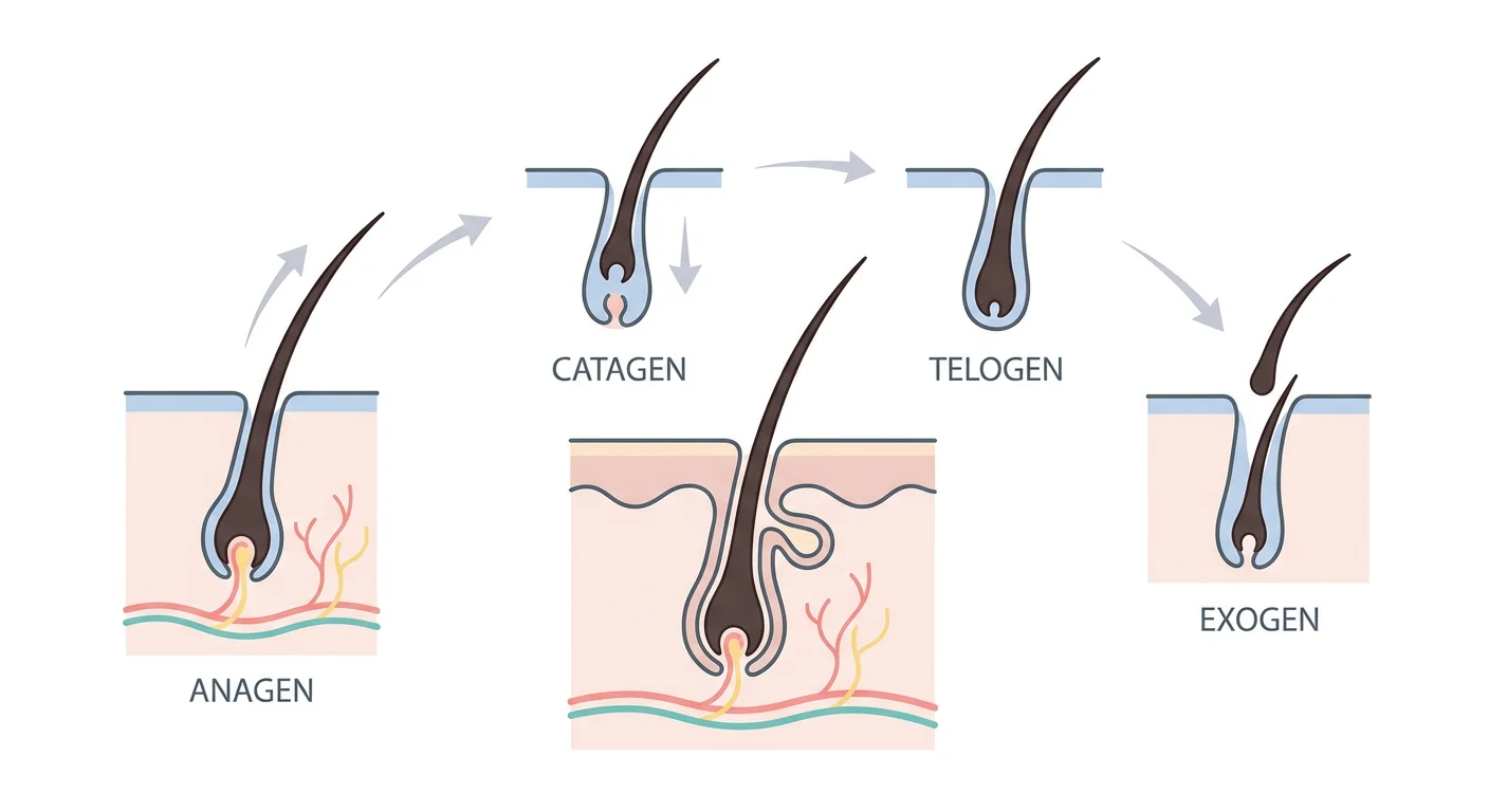 Eyelash growth cycle diagram