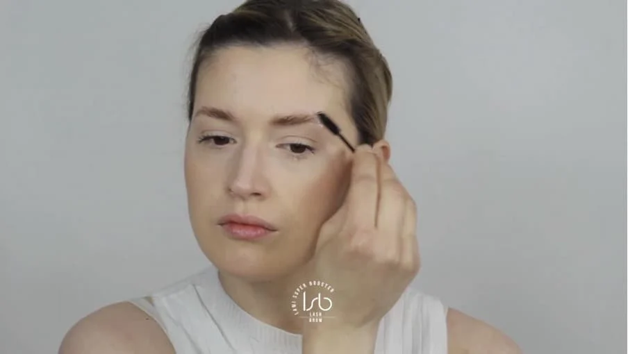 Apply glue to brows