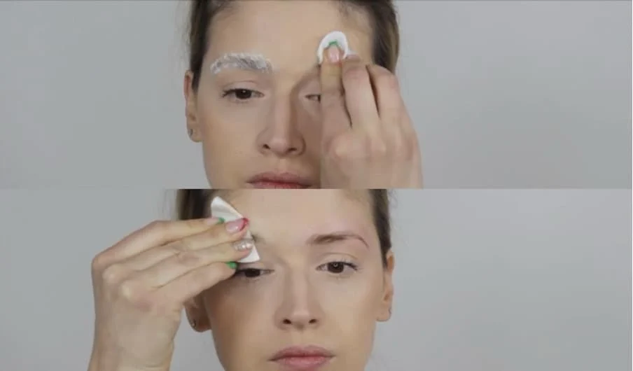 Remove the setting lotion with oil-free makeup remover