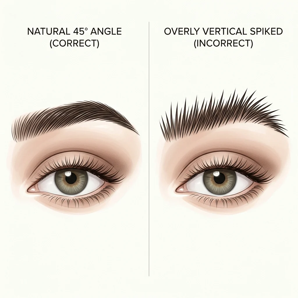 Correct brow direction
