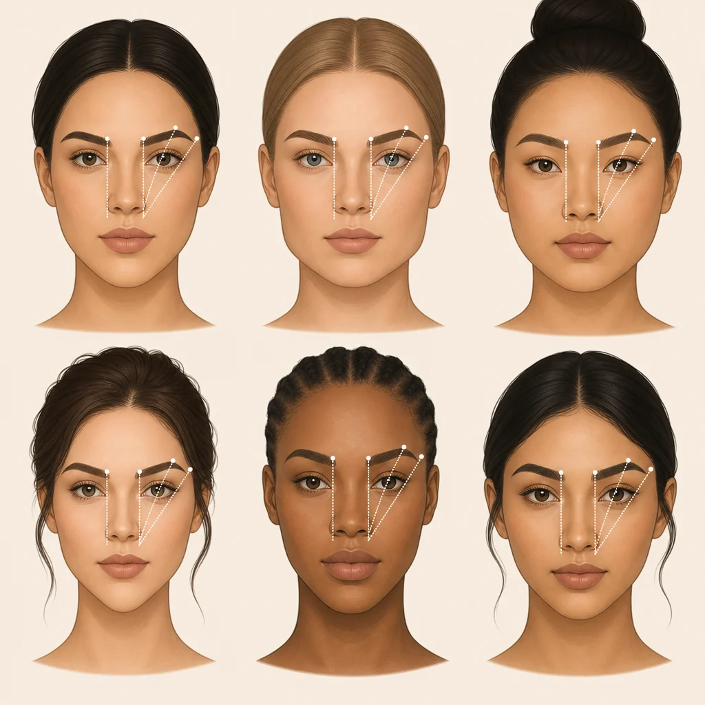 Brow mapping faces