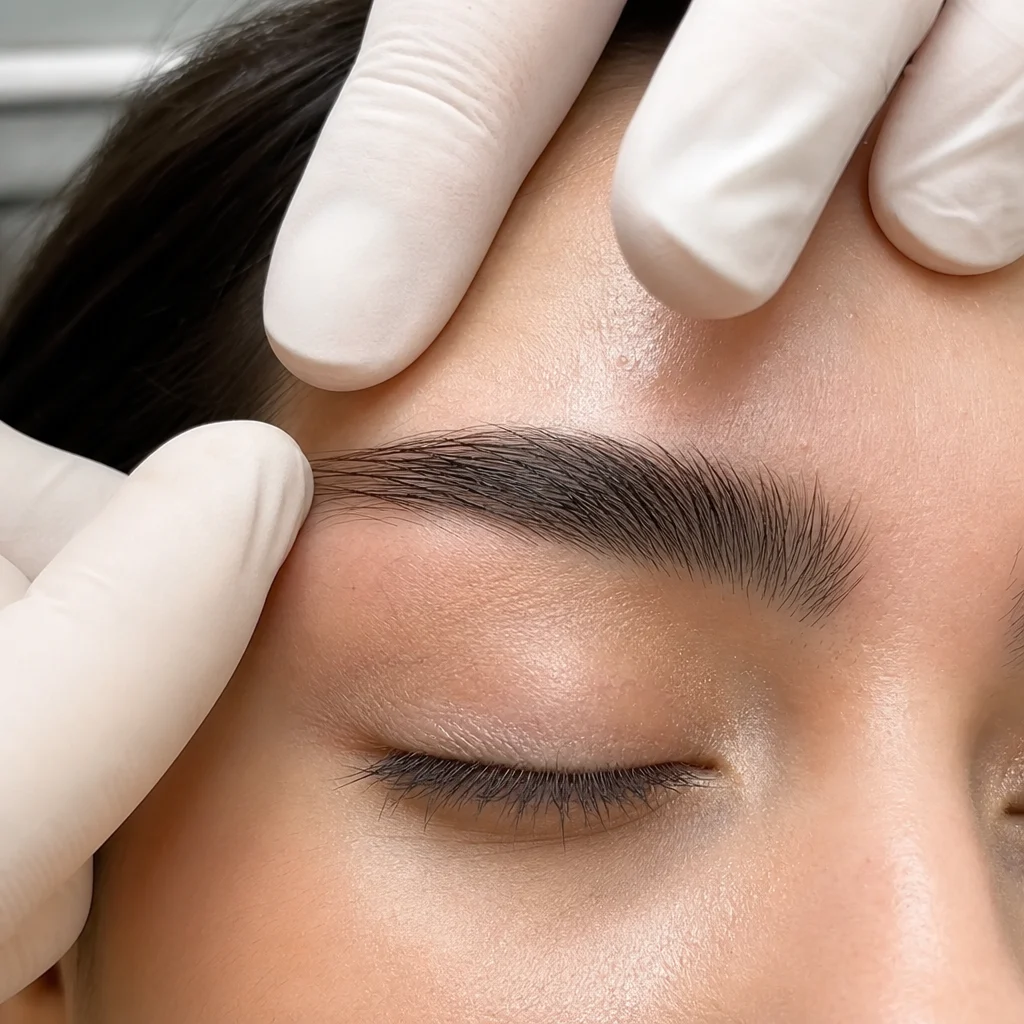 Brow hair redirection