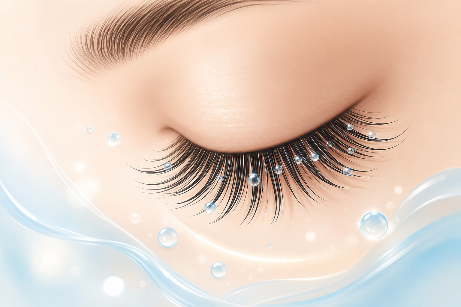 Healthy conditioned lashes