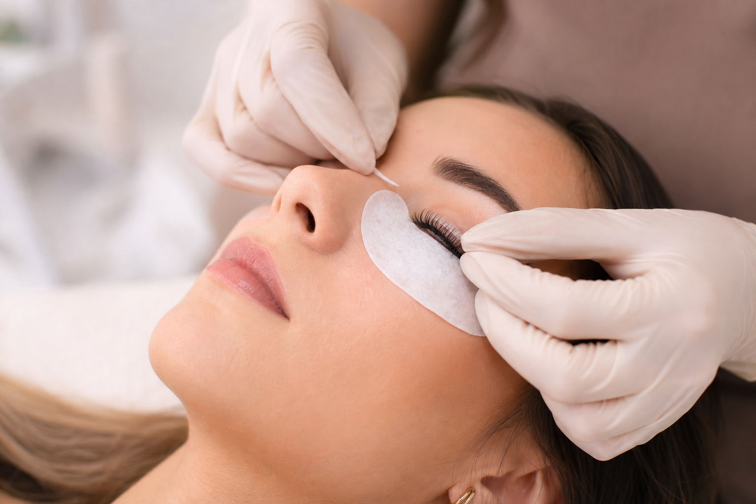 Professional lash lift application