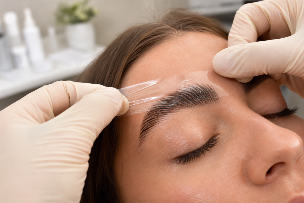 Brow wrap application