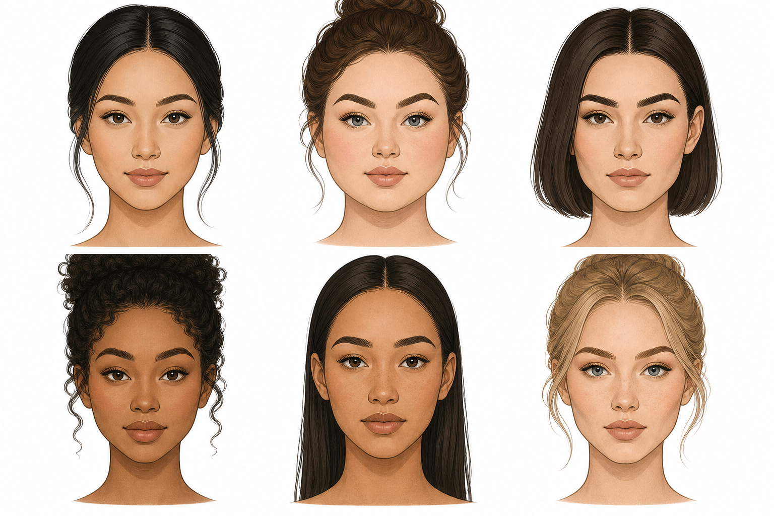 Face shapes and brows