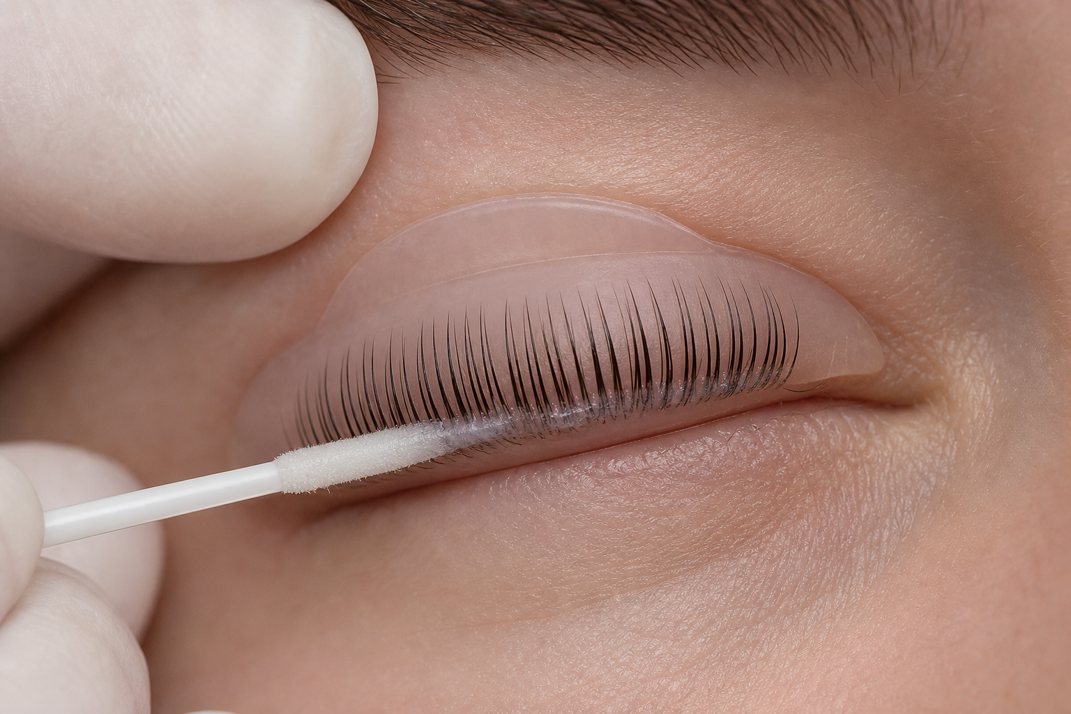 Precise lash lotion placement