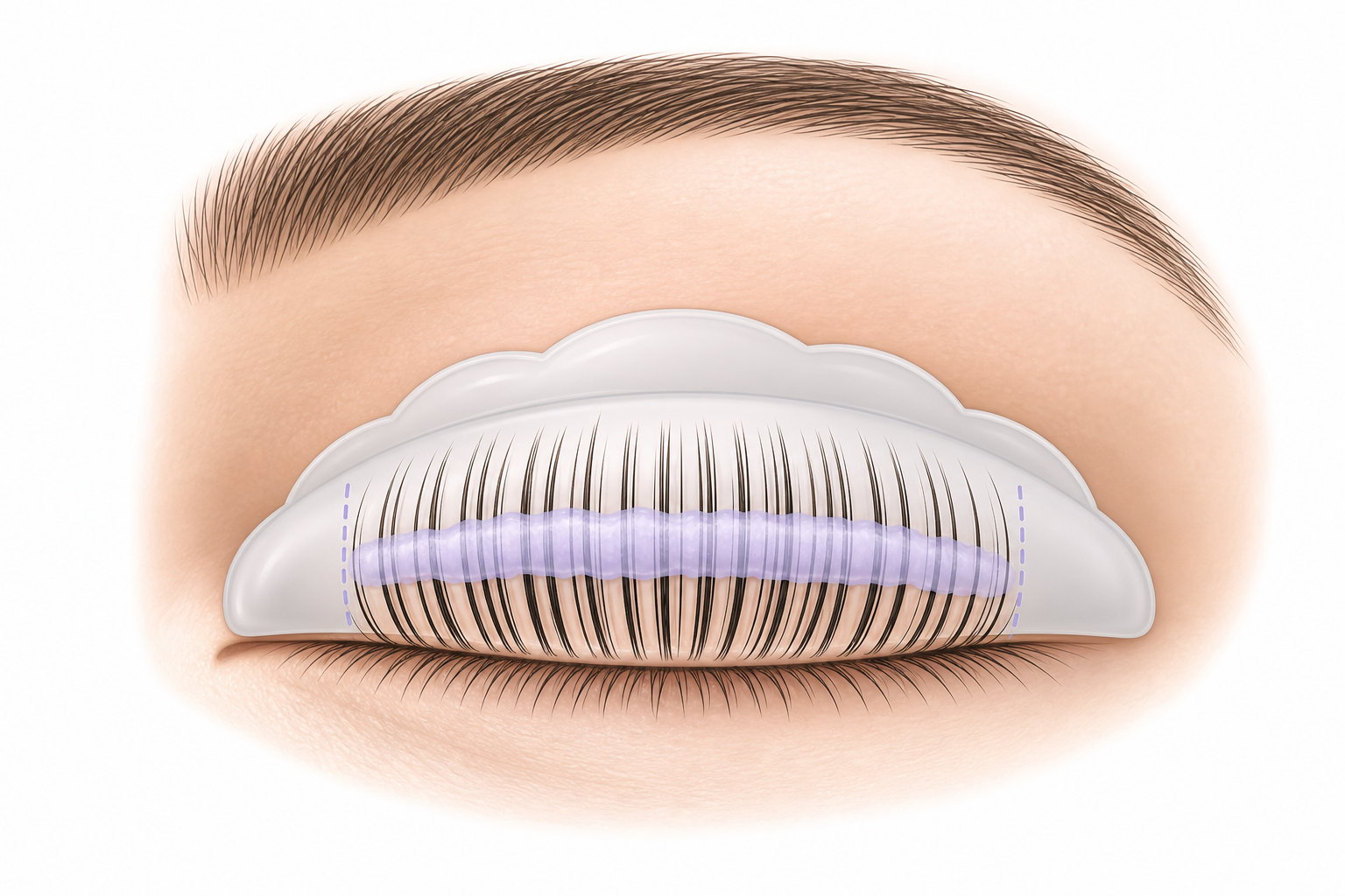 Correct lash lotion placement
