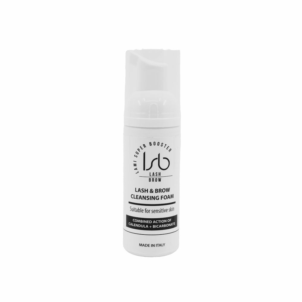 Gentle lash & brow cleansing foam. Suitable for sensitive skin. Perfect to use before and after lash lift, brow lamination treatments and with eyelash extensions.